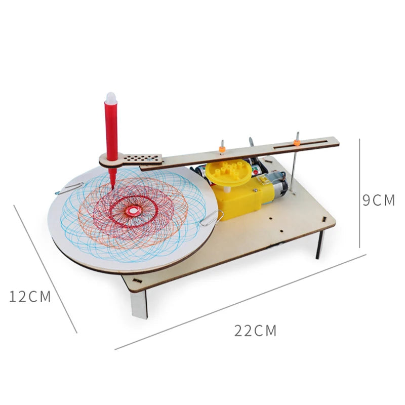 DIY Wooden Electric Automatic Plotter Drawing Robot STEM Kit