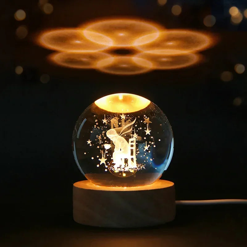 3D Crystal Ball Night Light