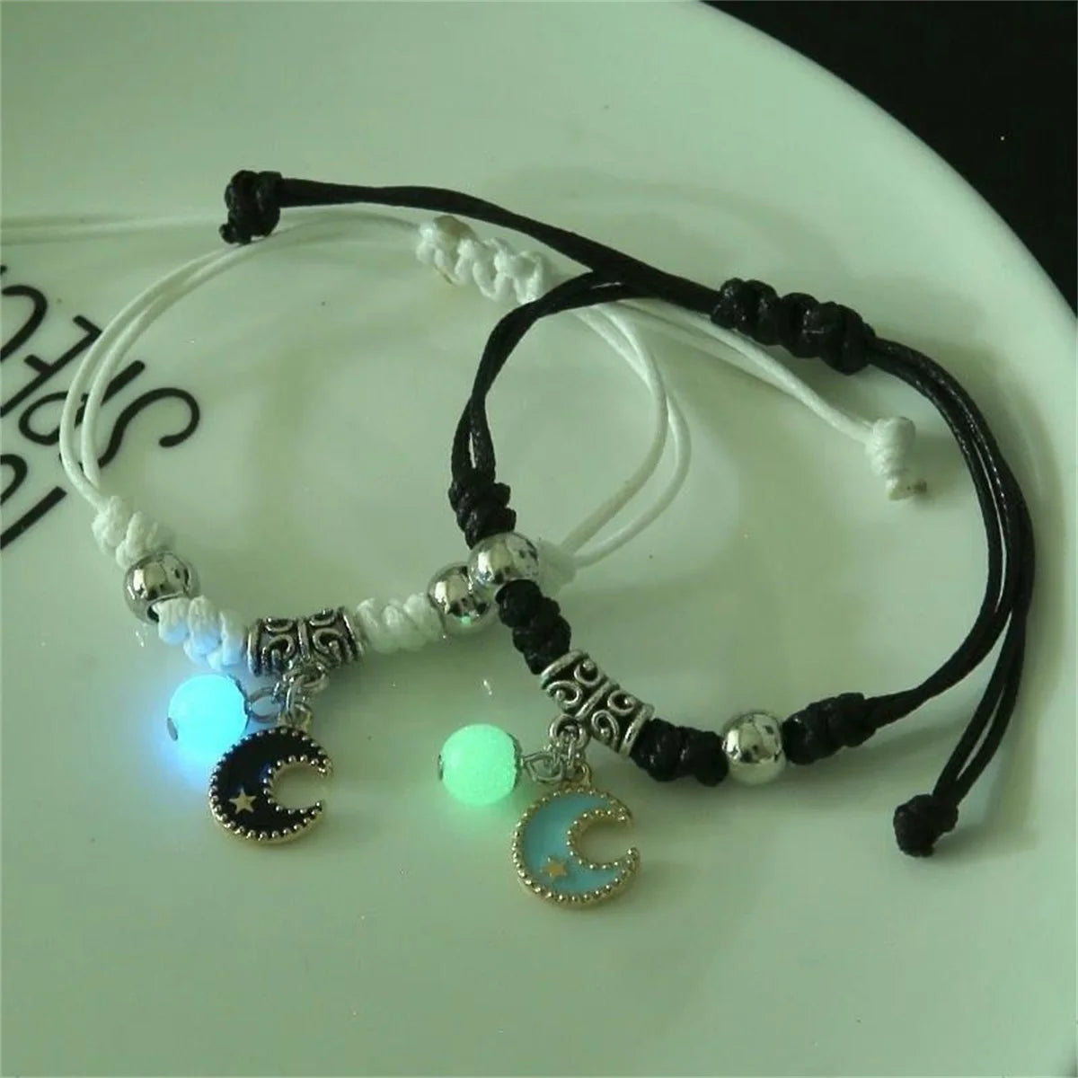 Luminous Beads Couple Bracelet Pair