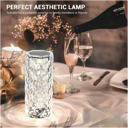 16 Colours RGB Night Light Crystal LED Touch Table Lamp