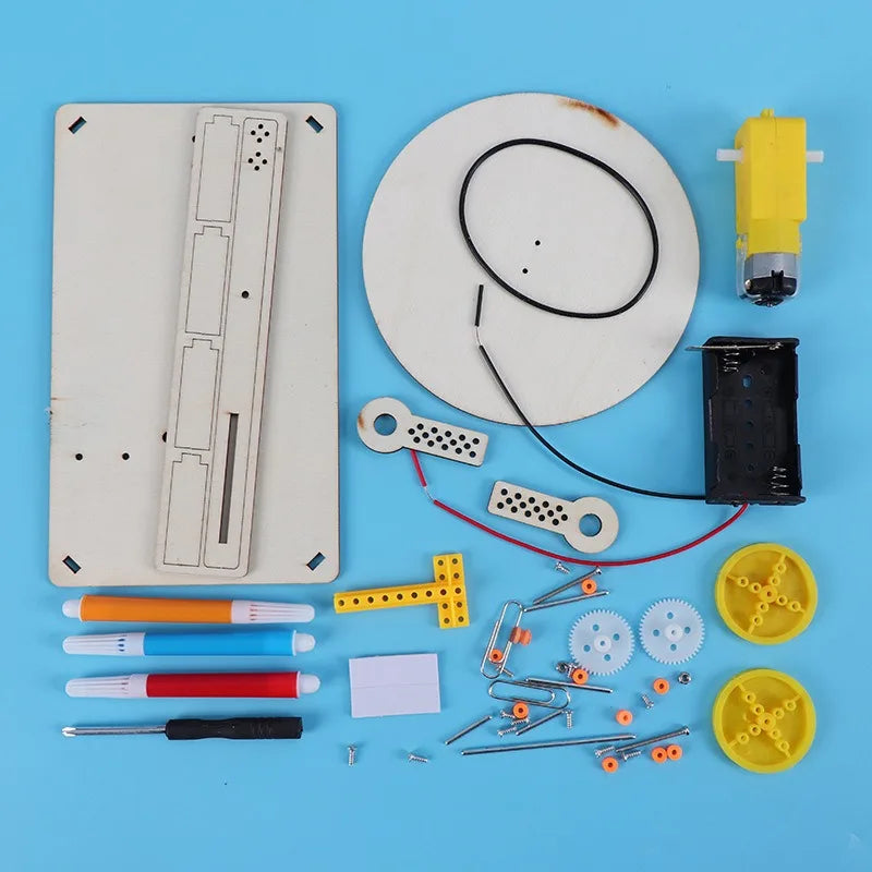 DIY Wooden Electric Automatic Plotter Drawing Robot STEM Kit