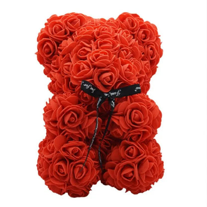 25cm Artificial Flowers Rose Bear