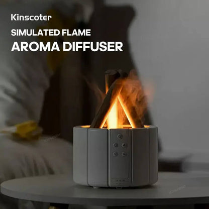 KINSCOTER Simulated Bonfire Flame Aroma Diffuser Air Humidifier