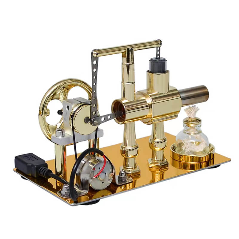 Single Cylinder Steam Stirling Engine Generator