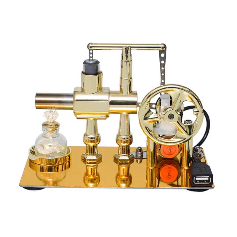 Single Cylinder Steam Stirling Engine Generator