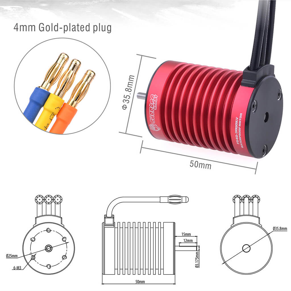 Surpass Hobby KK F540 Waterproof Brushless Motor