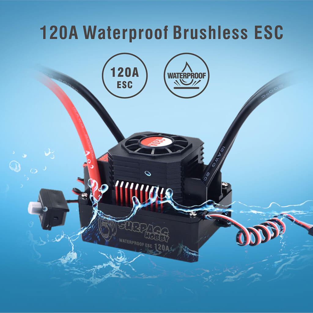 Surpass Hobby Waterproof 120A Brushless ESC