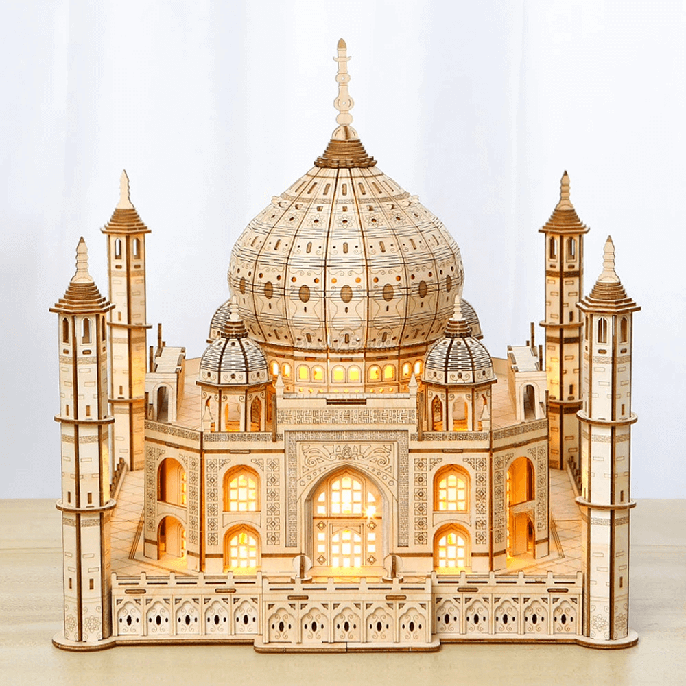 Taj Mahal 3D Wooden Puzzle with LED Lights