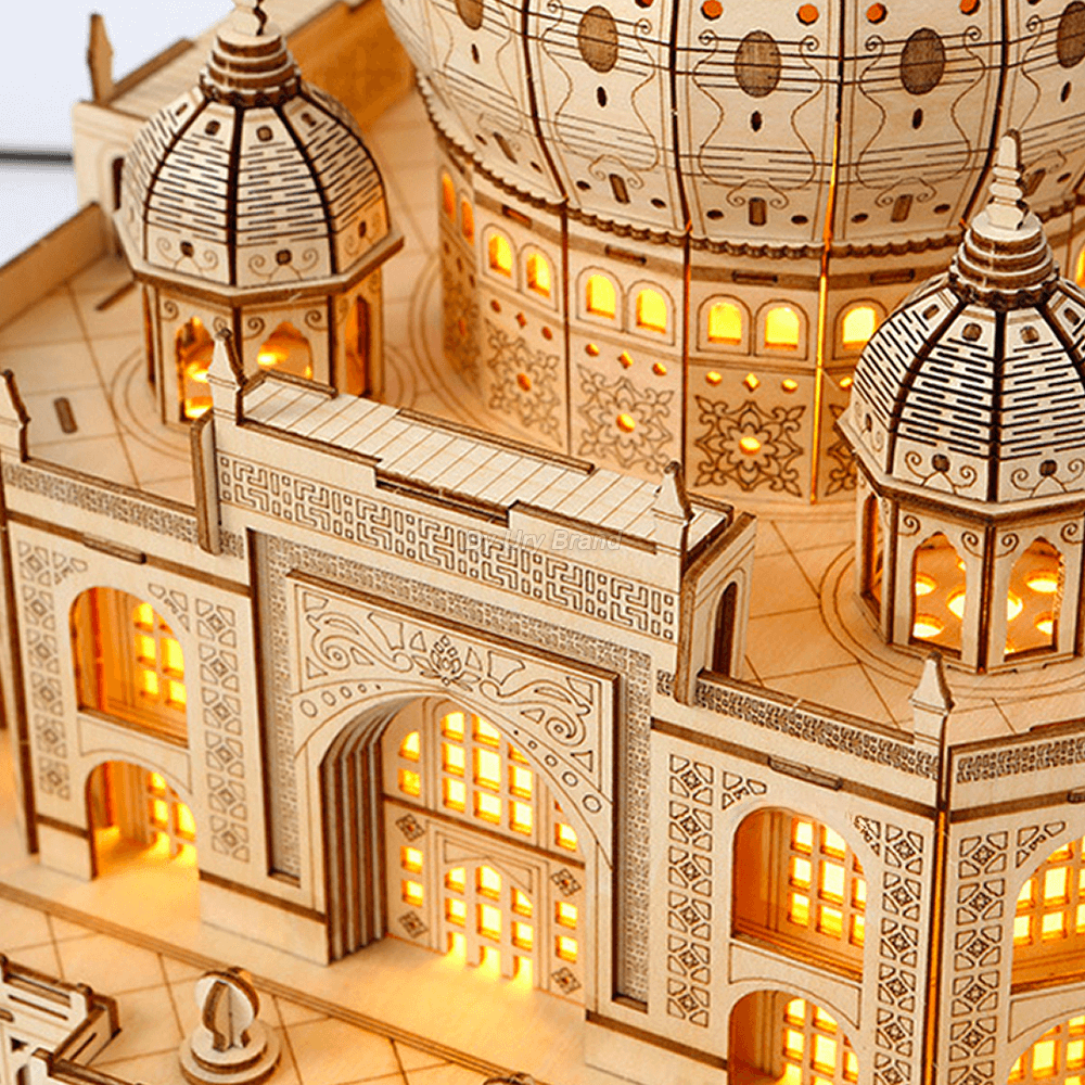 Taj Mahal 3D Wooden Puzzle with LED Lights