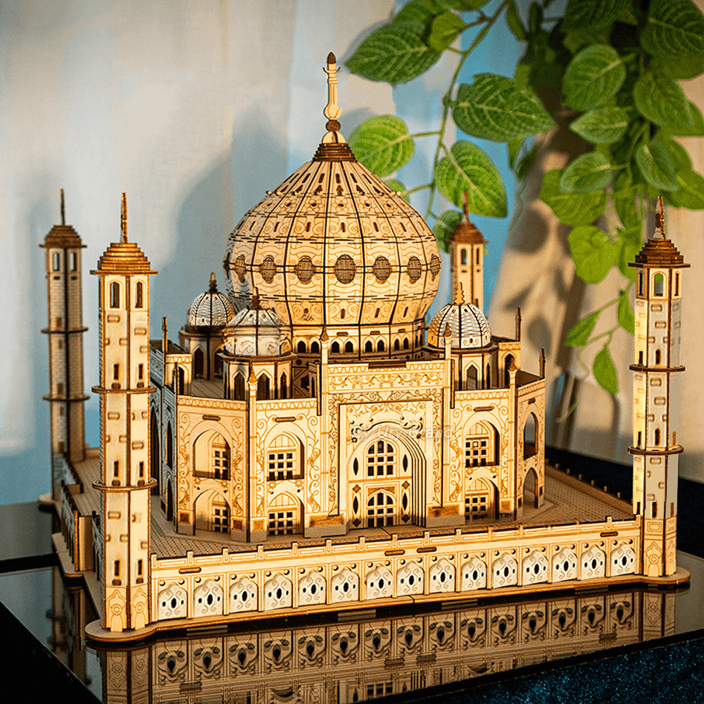 Taj Mahal 3D Wooden Puzzle with LED Lights