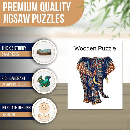 Unique Elephant Wooden Puzzle