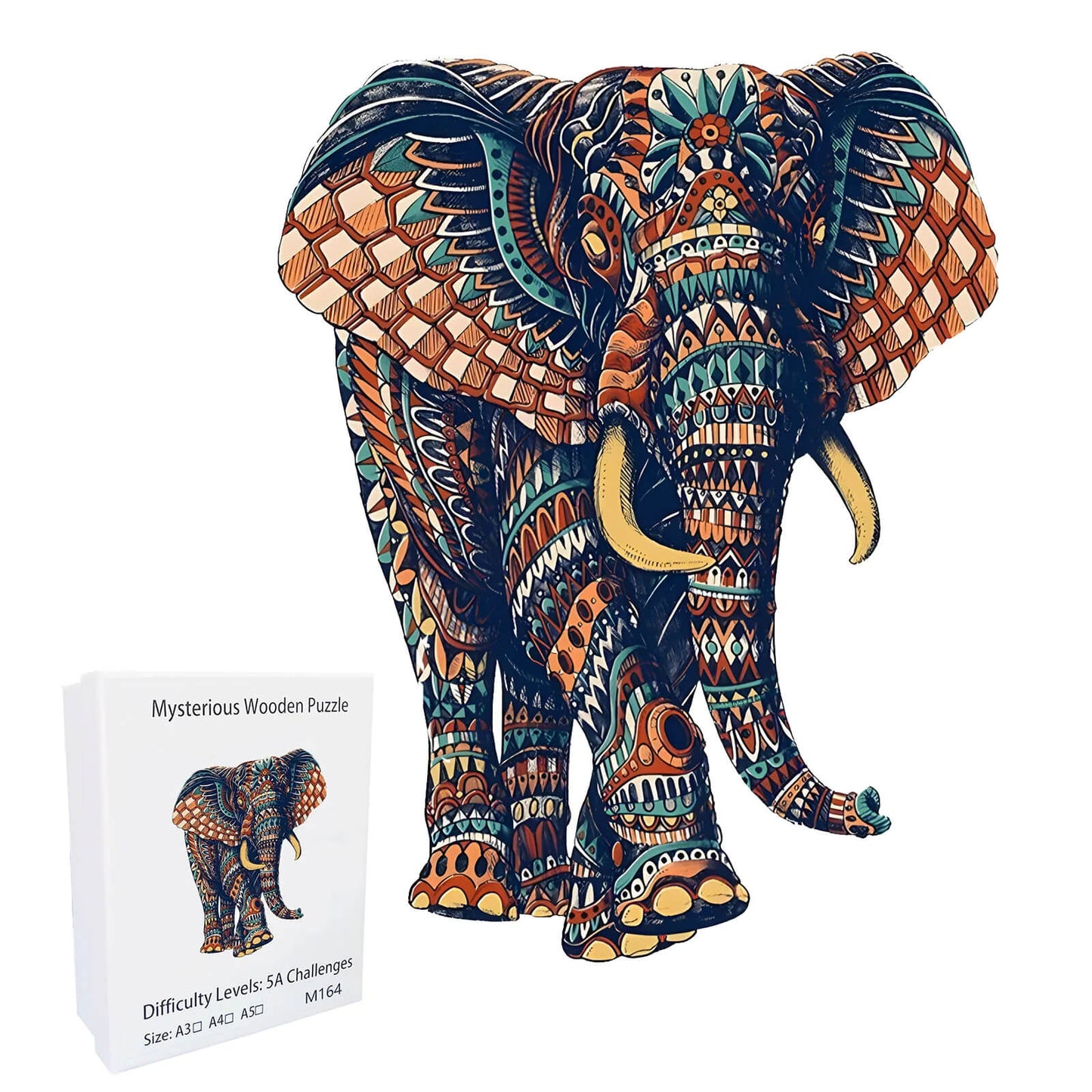 Unique Elephant Wooden Puzzle