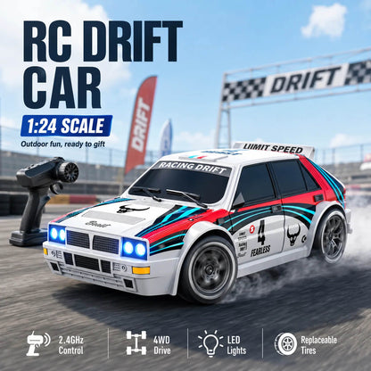 ZNLYRION 1:24 4WD 20km/h RC Drift Car with LED Lights