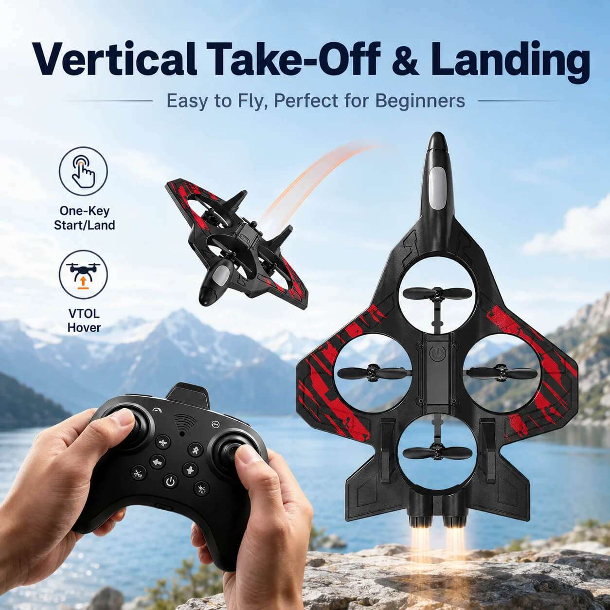 ZNLYRION YL87 EPP Foam Fighter Plane RC Drone