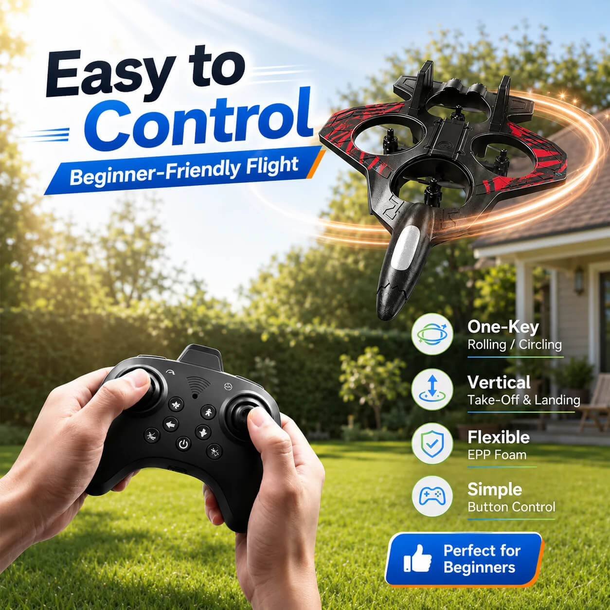 ZNLYRION YL87 EPP Foam Fighter Plane RC Drone