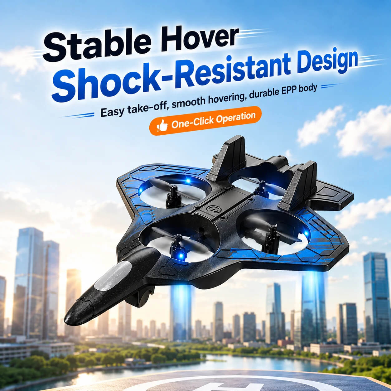 ZNLYRION YL87 EPP Foam Fighter Plane RC Drone